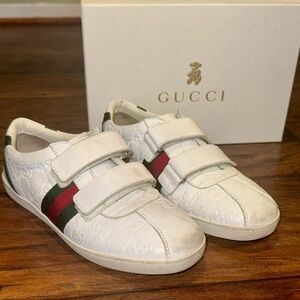 Gucci Kids White Sneakers